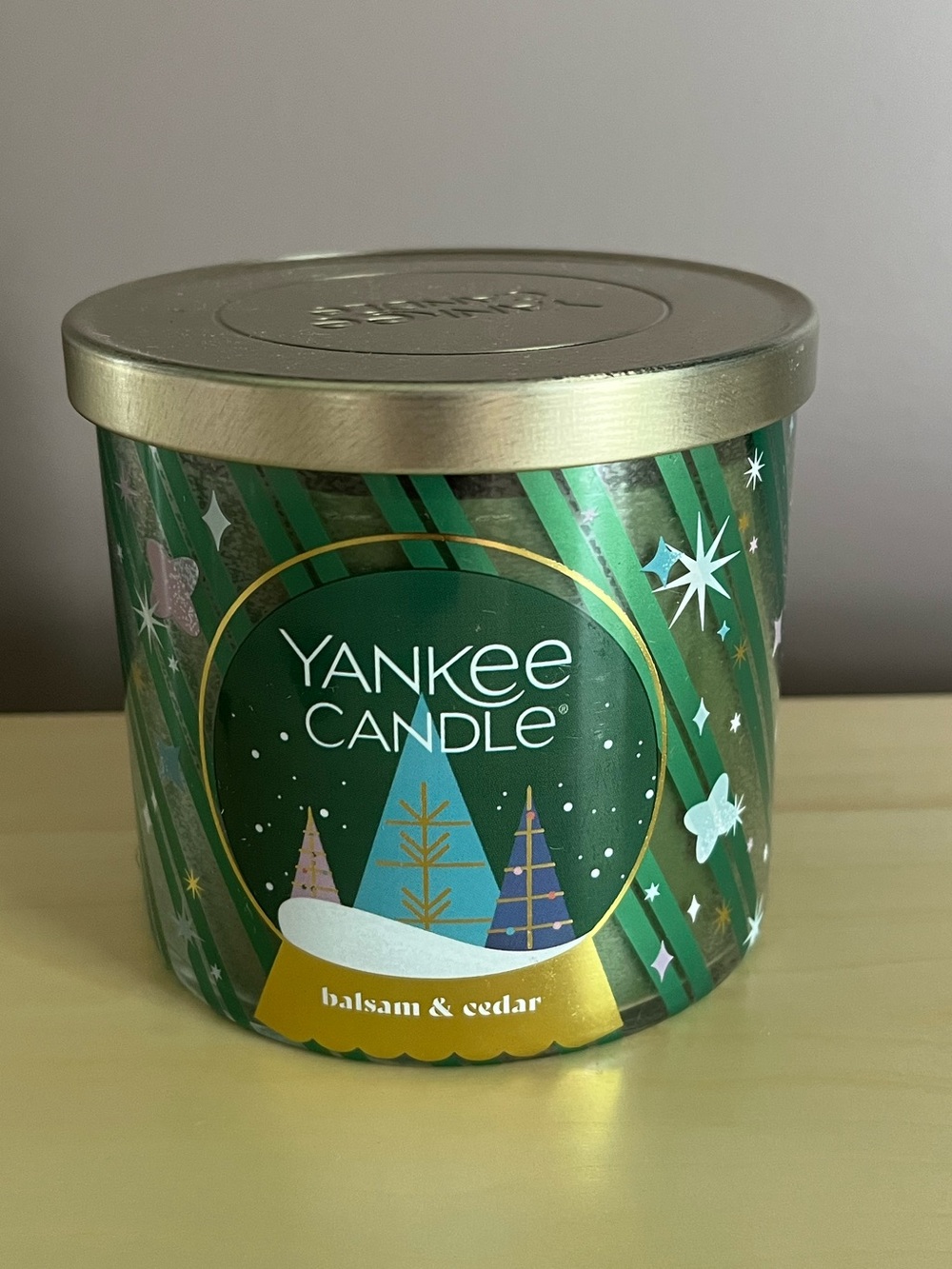 New Yankee Candle Balsam & Cedar Three Wick 14.5 Oz. Candle